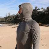 FCS Essential Hooded Long Sleeve Rash Vest